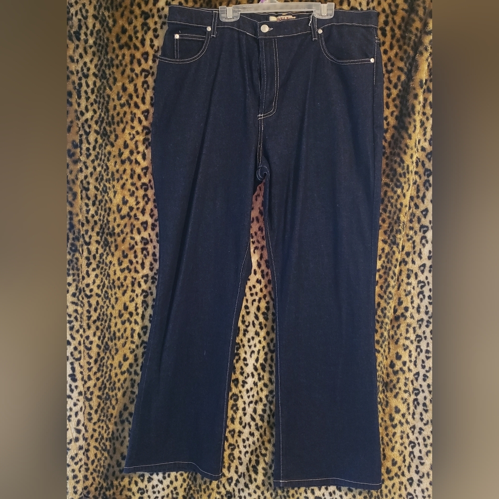 VINTAGE Paris Blues Juniors PLUS TORRID DARK Wash Denim Jeans Bootcut 16 2x Y2k